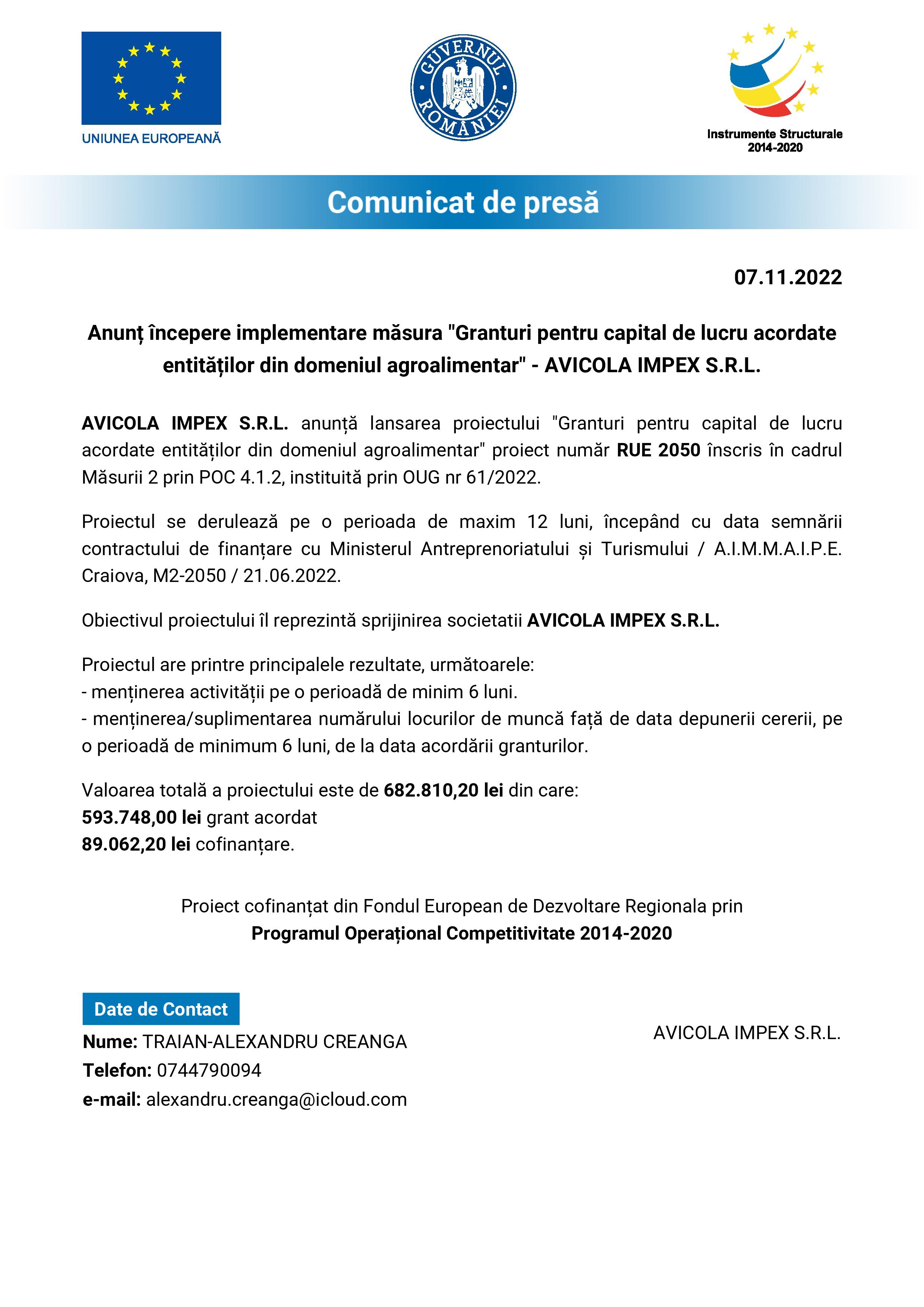 comunicat
